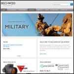 Screen shot of the Beechwood Equipment website.