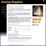 Screen shot of the Caving Supplies Ltd website.