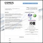 Screen shot of the Conex Data Communications Ltd website.