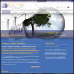 Screen shot of the Eclipse Translations Ltd website.