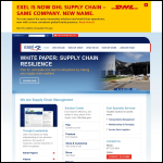 Screen shot of the Exel Freight Management (UK) Ltd website.