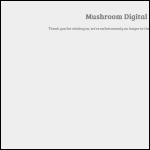 Screen shot of the Mushroom Digital website.