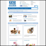 Screen shot of the Lane Packaging Ltd website.