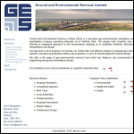 Screen shot of the Ground & Environmental Services Ltd website.