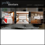 Screen shot of the Profile Interiors website.