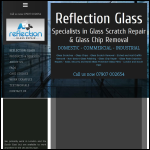 Screen shot of the Reflection Glass Repair website.