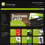 Screen shot of the E-print & Design website.