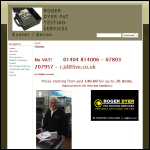 Screen shot of the Roger Dyer PAT Testing Services website.