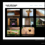 Screen shot of the Wood With Heart website.