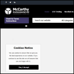 Screen shot of the McCarthy Environmental Ltd website.