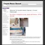 Screen shot of the Carpets-steamcleaned website.