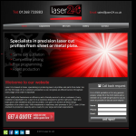 Screen shot of the Laser 24 Ltd website.