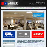 Screen shot of the Loop Air Conditioning Ltd website.
