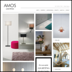 Screen shot of the Amos Lighting website.