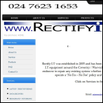 Screen shot of the Rectify I.T. website.