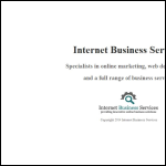 Screen shot of the Internet Business Services website.