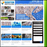Screen shot of the Rishton Waste Paper Ltd website.