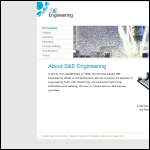 Screen shot of the S & E Engineering website.