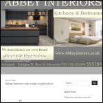 Screen shot of the Abbey Interiors website.