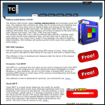 Screen shot of the Tc Software website.