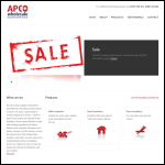 Screen shot of the Apco Insulation Wholesale website.