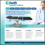 Screen shot of the Swift Medical Trolleys Ltd website.