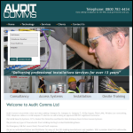 Screen shot of the Audit Comms Ltd website.