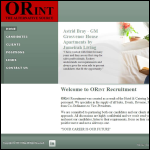 Screen shot of the ORINT Recruitment website.