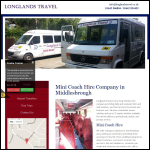 Screen shot of the Longlands Travel website.