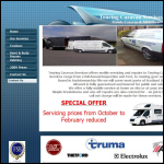 Screen shot of the Touring Caravan Services website.