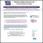 Screen shot of the Skinner Safety Services Ltd website.
