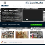 Screen shot of the Triumph Fabrications Ltd website.