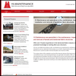 Screen shot of the Hi-Maintenance Ltd website.