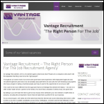 Screen shot of the Vantage Recruitment website.
