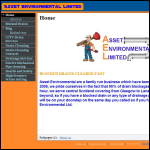 Screen shot of the Asset Environmental Ltd website.