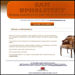 Screen shot of the Sam Upholstery website.