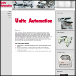 Screen shot of the Unite Automation website.