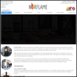Screen shot of the Norflame Heating Solid Fuel Equipment website.