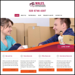 Screen shot of the Wales Removals website.