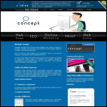 Screen shot of the Concept Consulting website.