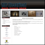 Screen shot of the Mb Electrical website.