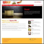 Screen shot of the Spice Pr website.