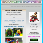 Screen shot of the Bouncing Boppers website.