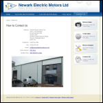 Screen shot of the Newark Electrical Motors Ltd website.