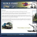 Screen shot of the Glyn O Evans website.