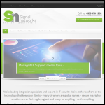 Screen shot of the Signal Networks Ltd website.