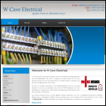 Screen shot of the W Cave Electrical website.