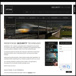 Screen shot of the Optyma Security Systems Ltd website.