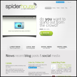 Screen shot of the Spiderhousepr - Internet Marketing & Pr website.