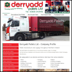 Screen shot of the Derryadd Pallets Ltd website.